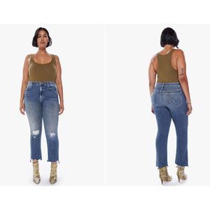 Mother The Insider Crop Step Chew Dancing On Coals Jeans